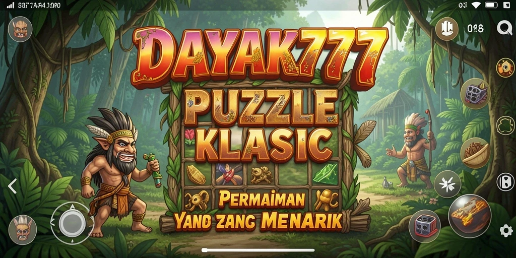 Screenshot gameplay dari DAYAK777 menampilkan aksi menyelesaikan teka-teki.