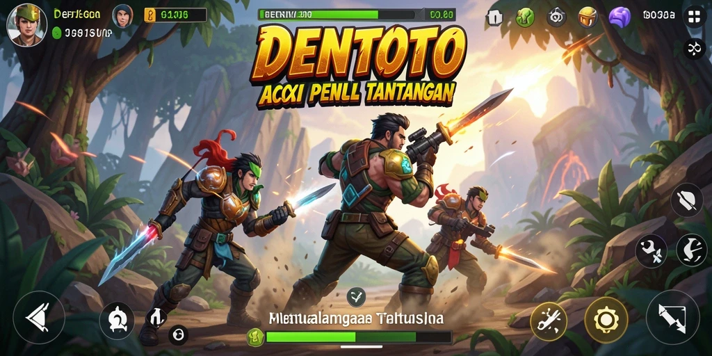 Tampilan seru dari gameplay DENTOTO yang penuh aksi.