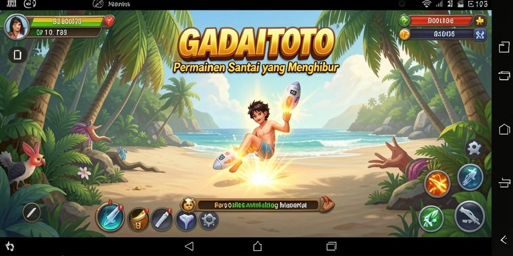 Tampilan gameplay GADAITOTO yang ceria dan menghibur.