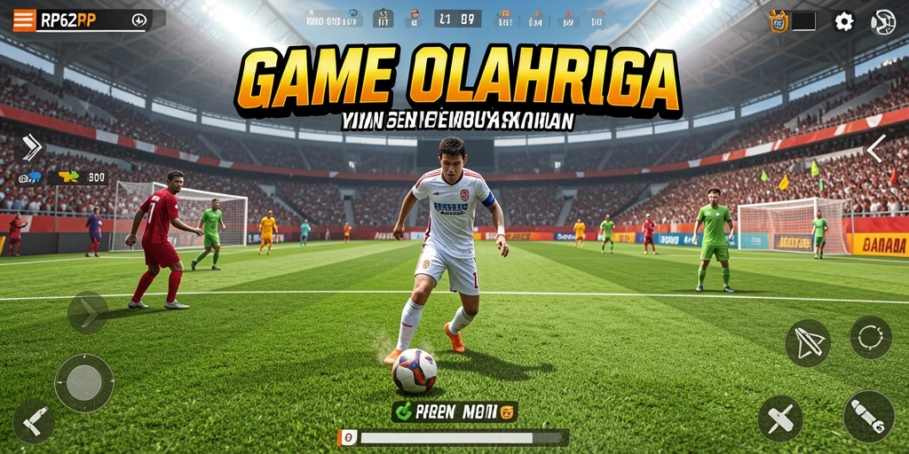 Tampilan aksi seru dalam gameplay olahraga di RP62RP.