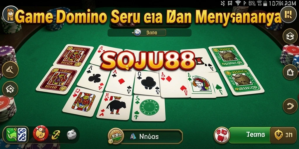 Screenshot menunjukkan intensitas permainan domino yang seru.