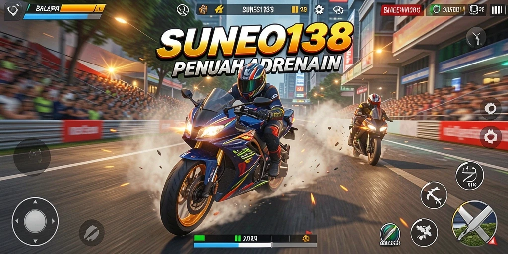 Gameplay balapan motor yang seru dan adrenalin tinggi.
