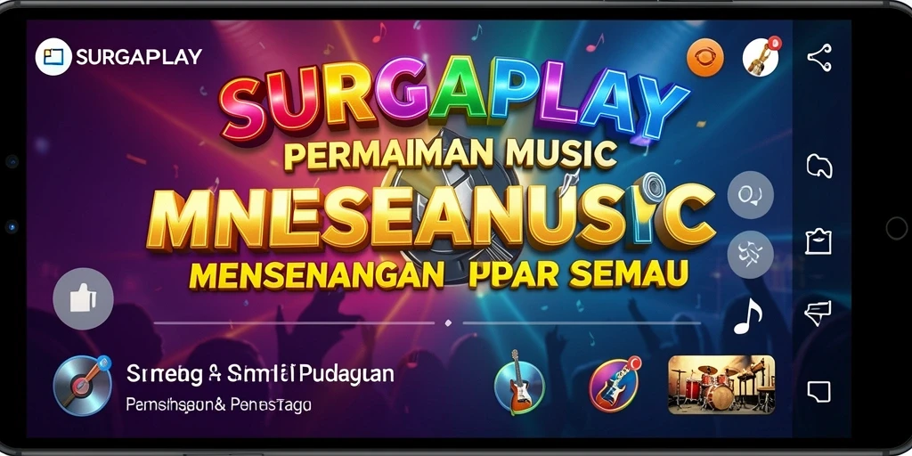 Screenshot gameplay SURGAPLAY yang menampilkan keseruan bermain musik.